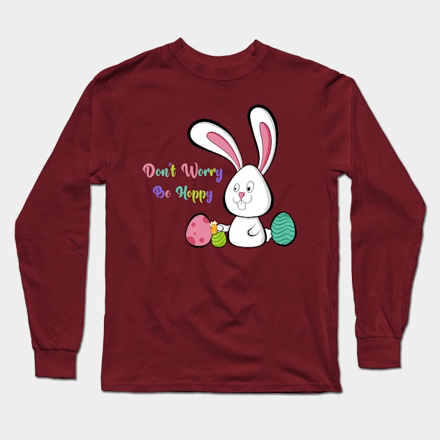 Hoppy Bunny Long Sleeve T-Shirt by Art by Nabes